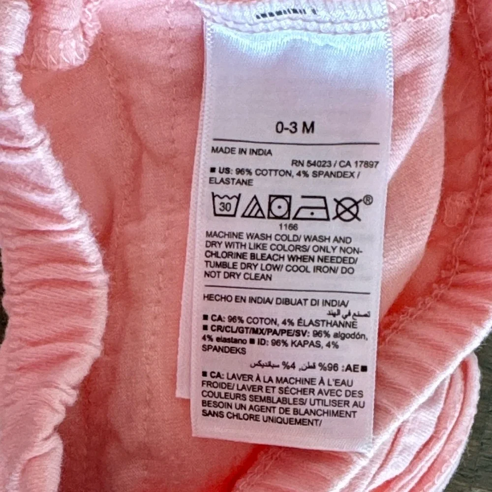 Old Navy Baby Ruffle Butt Leggings 2-Pack Pink & Black 0-3M Girls Cotton